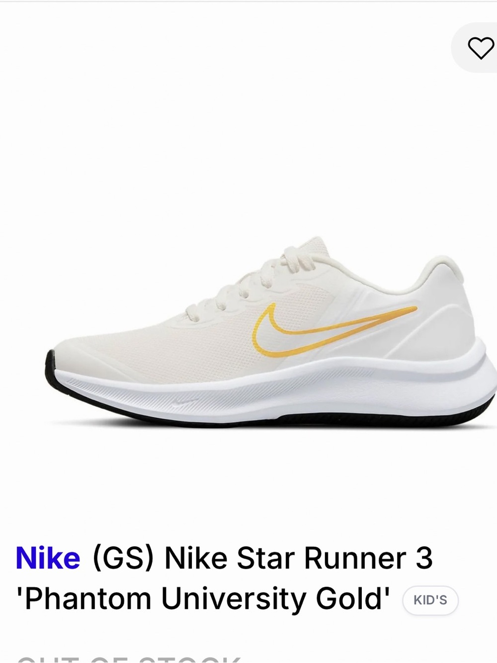 SZ 4Y Nike White Sneakers with Orange Swoosh - Picture 3 of 11